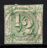 1859 1/2sgr Thurn und Taxis, German States, Germany (Mi. 14, Canceled, CV $80)
