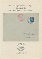 Worldwide Air Post Stamps and Postal History - Germany - Zeppelin Flights - 1929 (September 17), Germany Flight one cover and four postcards, properly franked and tied by the ''17.9.29'' cancellations of Brand, Eschweiler, …