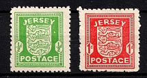 1941-42 Jersey, German Occupation, Germany (Mi. 1 y - 2 y, Full Set, CV $30, MNH)