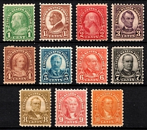 1923-26 United States (Sc. 581 - 591, Full Set, CV $180)