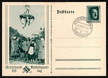1937 Harvest Day and Farmers Day, Third Reich, Germany, Postal Card (Special Cancellation)