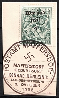 1938 50h Occupation of Maffersdorf Sudetenland, Germany (Mi. 132, Signed, Maffersdorf Postmark, CV $90)
