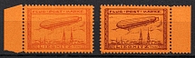 1913 Liegnitz, Zeppelin Special Flights Red, Germany (Official Reprint, Margins, Signed, MNH)