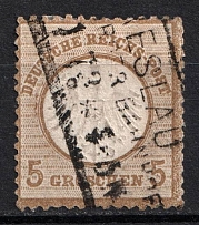 1872 5gr German Empire, Germany (Mi. 6, Canceled, CV $160)
