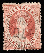 1868 1p Queensland, Australia (SG 83, Canceled)