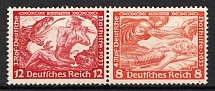 1933 Third Reich, Germany, Se-tenant, Zusammendrucke (Mi. W 55, CV $40, MNH)