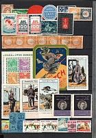Europe, Stock of Cinderellas, Non-Postal Stamps, Labels, Advertising, Charity, Propaganda (#100B)