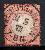1872 2kr German Empire, Small Breast Plate, Germany (Mi. 8, Canceled, CV $520)