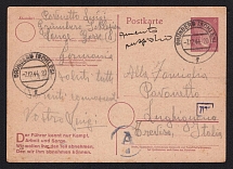 1944 (7 Dec) Third Reich WWII, German Propaganda, Germany, Postcard from Grunberg to Treviso (Italy)