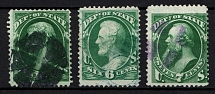 1873 Official Mail Stamps 'State', United States, USA (Dark Green, Canceled, CV $150)