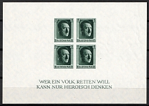 1937 Third Reich, Germany, Souvenir Sheet (Mi. Bl. 8, CV $290, MNH)