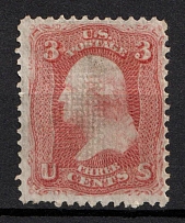 1868 3c Washington, United States, USA (Scott 94a, Rose, CV $150)