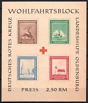 1948 Oldenburg, Germany Local Post, Souvenir Sheet (Mi. Bl. I B, Unofficial Issue, CV $70, MNH)