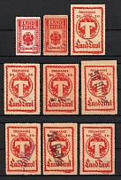 1919-21 Tyrol, Austria, First Republic, Local Provisional Issue, Parcel Control Stamps (Mi.  I - II, IV - VII, Signed, Rare)