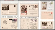 1940-41 Luxembourg, German Occupation, Germany, Postcards, Stock