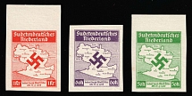 1938 Sudetenland, Netherlands, German Occupation, Germany (Mi. I - III B, Full Set, Certificate, CV $650, MNH)