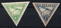 1921 Latvia, Airmail (Perforated, Full Set, CV $10)