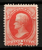 1875 2c Jackson, United States, USA (Scott 178, Vermilion, CV $330)