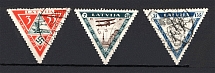 1933 Latvia Airmail (Full Set, Canceled, CV $180)