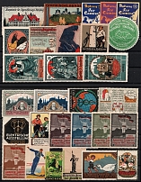 Germany, Stock of Cinderellas, Non-Postal Stamps, Labels, Advertising, Charity, Propaganda (#178B)