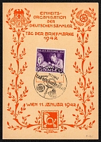 1942 Souvenir card issued for the 1942 Day of the Stamp. Designed by Ludwig Hesshame