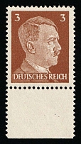 3pf British Anti-German Propaganda, British Propaganda Forgery of Hitler Issue (Mi. 23, Margin, CV $100, MNH)