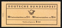 1965 Complete Booklet with stamps of German Federal Republic, Germany, Excellent Condition (Mi. MH 10, CV $30)