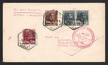 1930 (17 May) Spain, Graf Zeppelin airship airmail cover from Barcelona to Chicago (United States), 1st Flight to South America 'Sevilla - Lakehurst' (Sieger 58 E, CV $420)