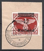 1945 12pf Kurland, German Occupation, Germany (Mi. 4 A V, Canceled, CV $70)