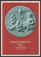 1939 'Nazi Party Congress in Nurnberg', Swastika, Third Reich, Germany, Postсard, Mint