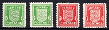 1941-42 Jersey, German Occupation, Germany (Mi. 1 - 2, Color Shades, Full Set, CV $50, MNH)