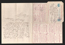 1898 Series 30 St. Petersburg Charity Advertiting 7k Letter Sheet of Empress Maria sent from St.-Petersburg to Petergof (Figure cancellation #9)