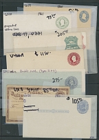 United States - Collections and Large Lots - VALUABLE COLLECTION OF POSTAL STATIONERY ITEMS: 1860-1958, over 100 unused entires and postal cards, including better covers such as #U19, U40, U218-19, U221, U466A, U471, U525a, UO70, …