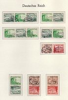 1937 Third Reich, Germany, Se-tenants, Tete-beches, Zusammendrucke (Canceled, CV $60)