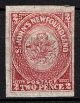1862-64 2p Newfoundland, Canada (SG 17, CV $400)