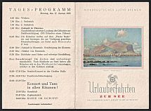 1938 (17 Jan) 'Steamer 'Sierra Cordoba'', NSDAP 'Strength Through Joy' Members Cruise Menu/Programme, Third Reich Nazi Germany Propaganda