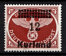 1945 12pf Kurland, German Occupation, Germany (Mi. 4 A x, CV $80)