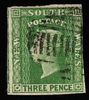 1856 3p New South Wales, Australia (SG 117, Canceled, CV $180)