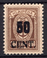 1923 50c on 300m Memel (Klaipeda), Germany (Mi. 198 DD I, DOUBLE Overprint, CV $100)