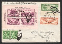 1936 (20 May) United States, Hindenburg airship airmail cover from New York to Frankfurt, Flight to North America 'Lakehurst - Frankfurt' (Sieger 409 D, CV $90)