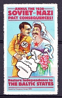1989 Annul the Consequences of the Soviet-Nazi Pact 1939, Issued 'Hawks of the Daugava', Propaganda Stamp, Latvia (MNH)