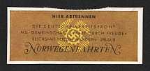 'Norwey Trips', The German Labor Front, Third Reich Nazi Germany Propaganda, Travel Ticket