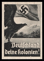 'Germany, Your Colonies!', Swastika, Third Reich Propaganda, Label, Nazi Germany