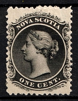 1860-63 1c Nova Scotia, Canada (SG 18, CV $6)