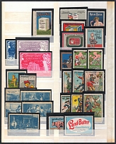 Germany, Stock of Cinderellas, Non-Postal Stamps, Labels, Advertising, Charity, Propaganda (#476)