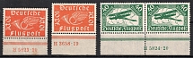1919 Germany, Airmail (Mi. 111a HAN - 112a HAN, Full Set, CV $50, MNH)