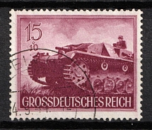 1944 15 pf Third Reich, Germany (Mi. 880 x, Canceled, CV $100)