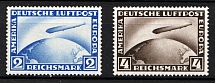 1928 Weimar Republic, Germany, Airmail (Mi. 423 - 424, Full Set, CV $550, MNH)