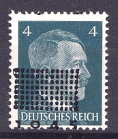1945 4pf Netzschkau-Reichenbach (Saxony), Germany Local Post (Mi. 3 I, SHIFTED Overprint, CV $20, MNH)