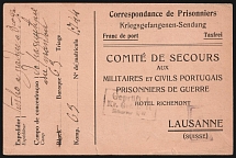 Lausanne, Switzerland, for Prisoners of War, Prisoner Correspondence
